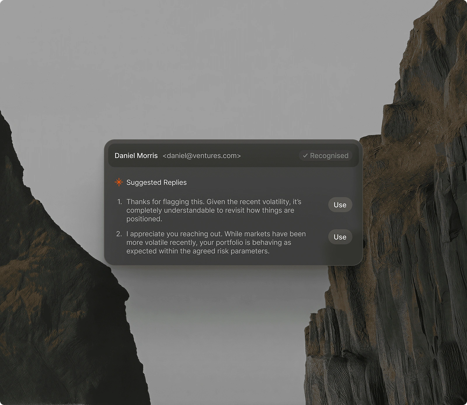 Client-ready emails in your voice